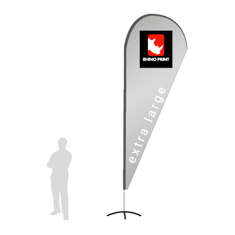 Beachflag Drop | Extra Large (460 cm) | einseitig bedruckt
