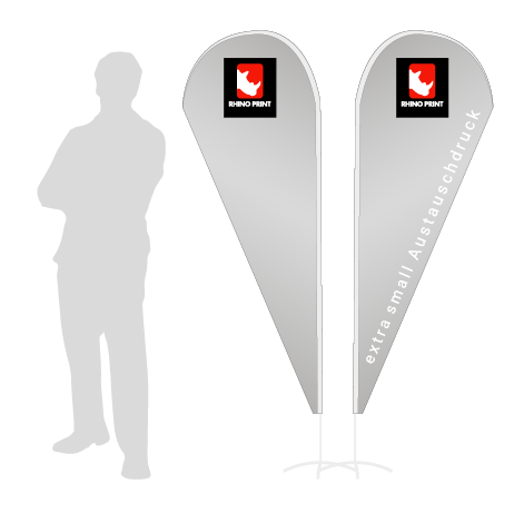 Beachflag Drop Austauschdruck | Extra Small (189 cm) | beidseitig bedruckt