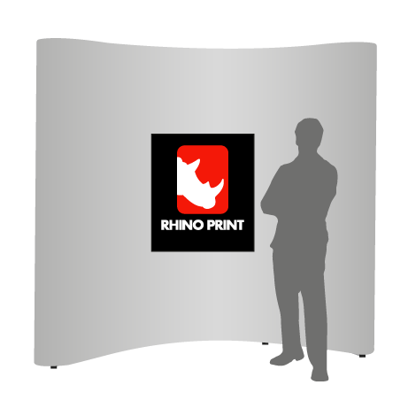 Pop-Up Faltwand | 3 x 3 Felder gebogen | einseitig bedruckt