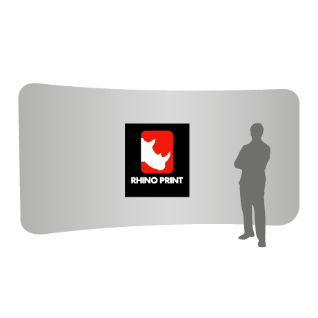 Textilwand ALU | 600er gebogen | einseitig bedruckt