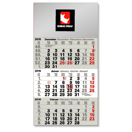 3-Monatskalender für das Folgejahr