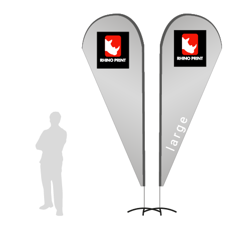 Beachflag Drop | Large (350 cm) | beidseitig bedruckt
