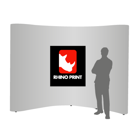 Pop-Up Faltwand | 4 x 3 Felder gebogen | einseitig bedruckt