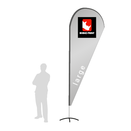 Beachflag Drop | Large (350 cm) | einseitig bedruckt