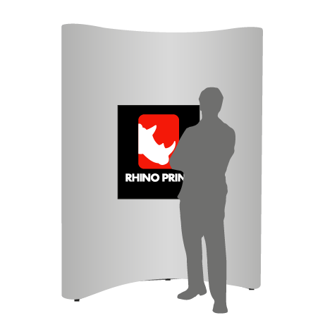 Pop-Up Faltwand | 2 x 3 Felder gebogen | einseitig bedruckt