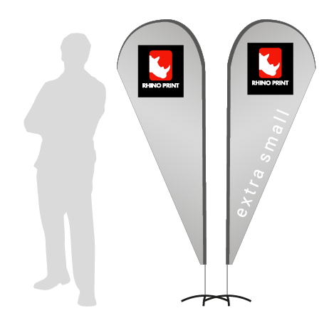 Beachflag Drop | Extra Small (189 cm) | beidseitig bedruckt
