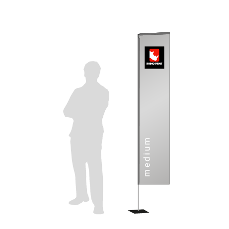 Beachflag Rechteck | Medium (300 cm) | einseitig bedruckt