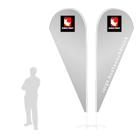 Beachflag Drop Austauschdruck | Large (350 cm) | beidseitig bedruckt