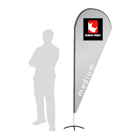 Beachflag Drop | Medium (280 cm) | einseitig bedruckt